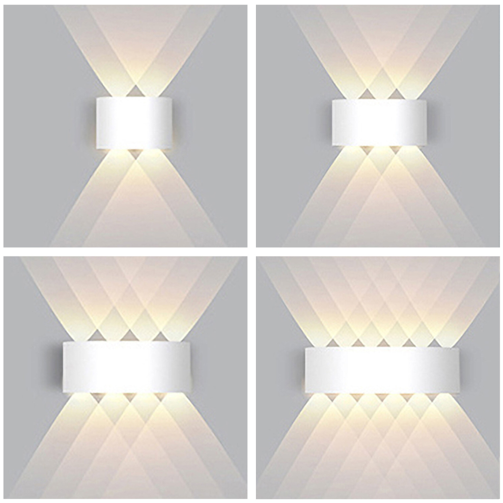 อลูมิเนียมอัลลอยด์ LED IP65 โคมไฟติดผนังกันน้ำขึ้นและลงไฟสากลในร่ม / กลางแจ้ง, ไฟระเบียง, ไฟบันได