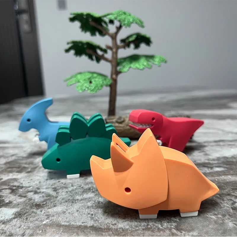 ของเล่นไดโนเสาร์ต่อตัวแม่เหล็ก 3D ประกอบDIY ได้ สร้างไดโนเสาร์ไทแรนโนซอรัส ทริเซราทอปส์ และสายพันธุ์อื่นๆ