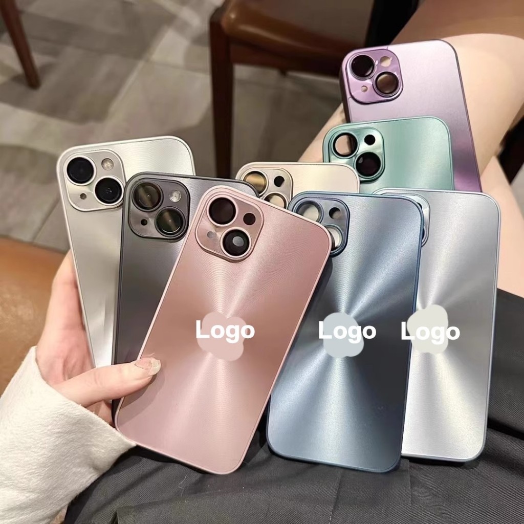 หรูหรา Cool เลเซอร์ Aurora CD รูปแบบเคสโทรศัพท์สําหรับ iPhone 16 15 14 13 12 11 Pro Max Plus สีดินแก้วกล้องป้องกันกรณีฝาครอบ