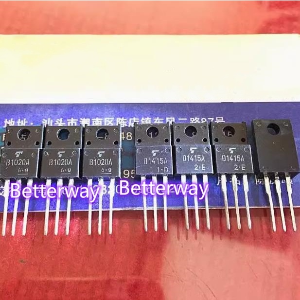 1 คู่ 2SD1415A/2SB1020A/D1415A/B1020A(1pc D1415A+1pc B1020A) ใหม่บน