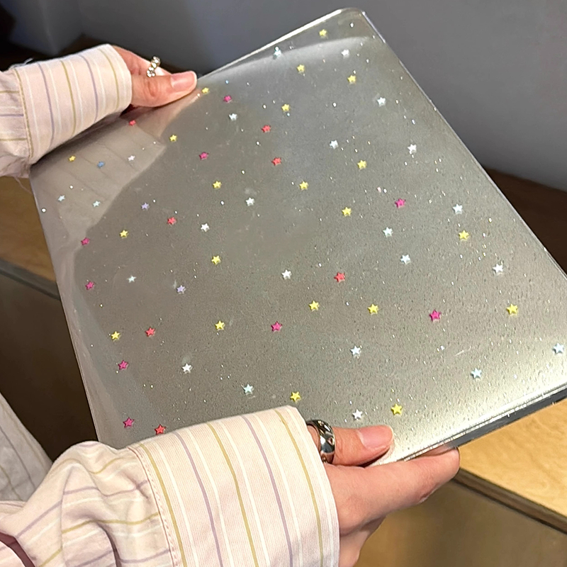 ดาวที่มีสีสันเงาพิมพ์กรณีที่มี Keybaord สําหรับ 2026 Macbook Neo A3404 Air13 M5 M4 A3449 A3240 Air M1 A2337 Pro13 M1 M2 A2338 Air Retina13 Pro14 16 นิ้ว A3 A434