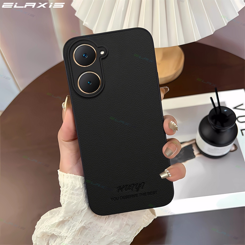Elaxis Soft TPU Biomimetic ปลอกหนังสําหรับ VIVO Y03/VIVO Y03t เคสโทรศัพท์หรูหราธุรกิจกล้องกันกระแทกฝาหลัง ES020