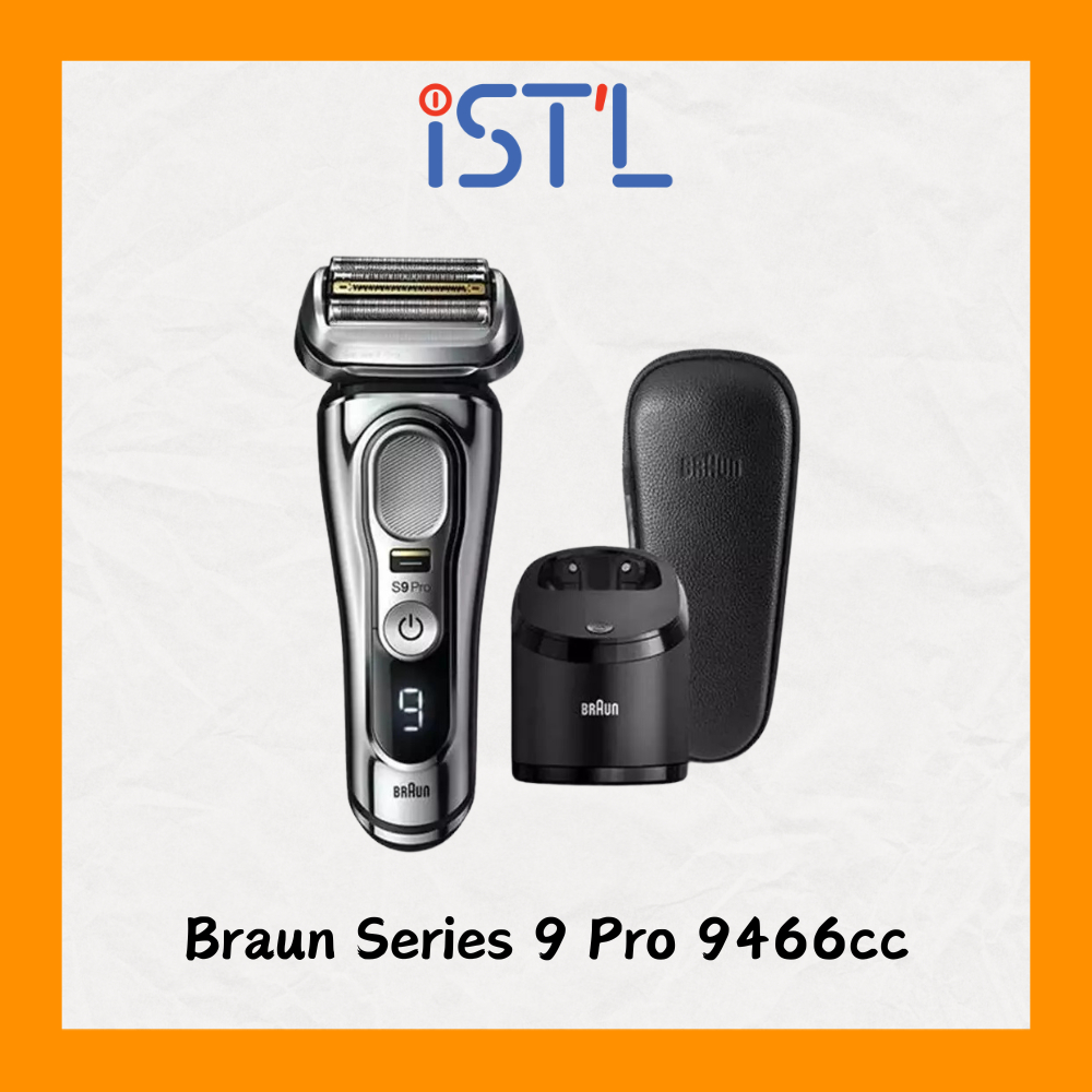 Braun Series 9 Pro 9466cc เครื่องโกนหนวดฟอยล์ไฟฟ้าแบบเปียกและแห้ง