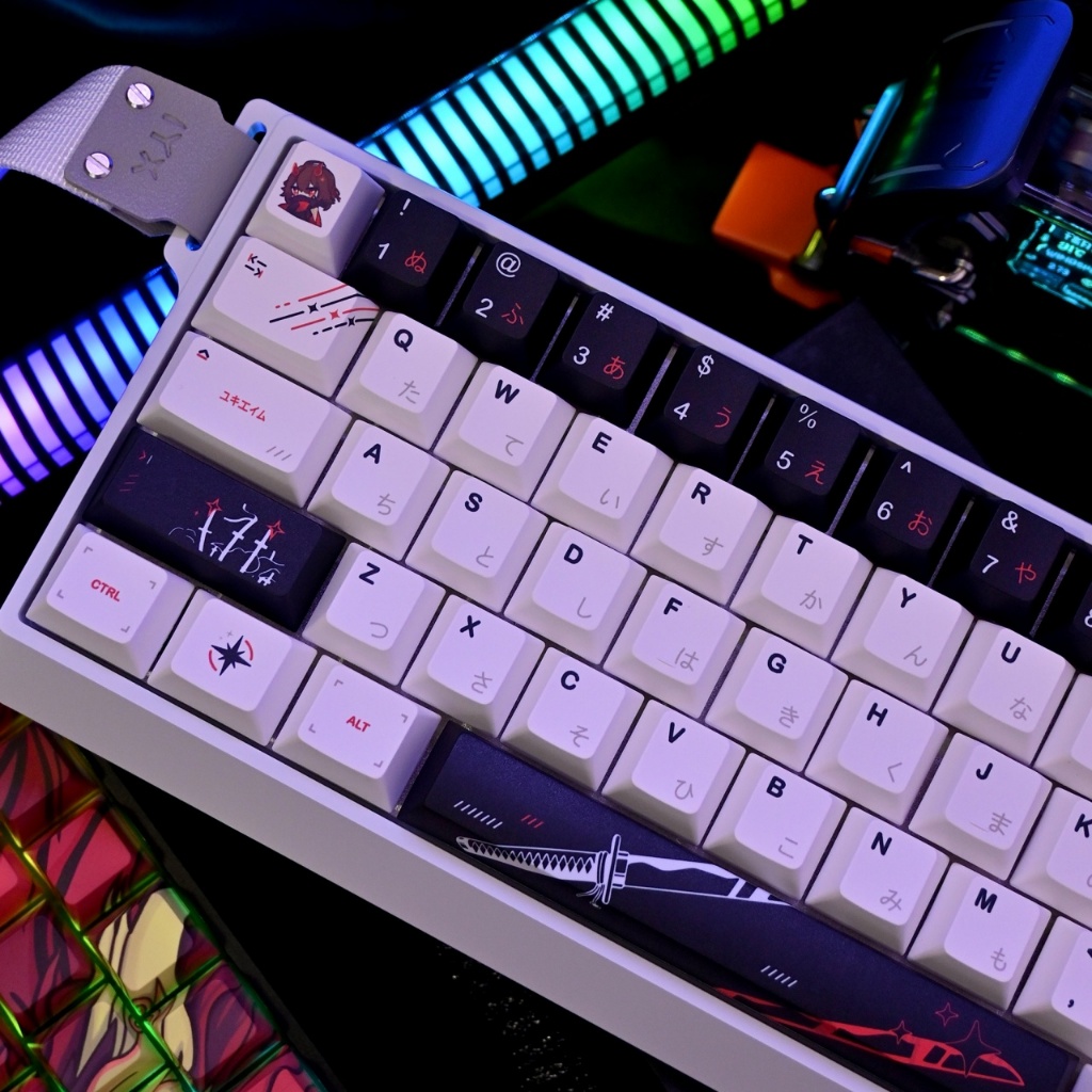 Womer Yuki Aim Thermal Sublimation Keycaps 132 คีย์โปรไฟล์เชอร์รี่ PBT Key Caps ชุด