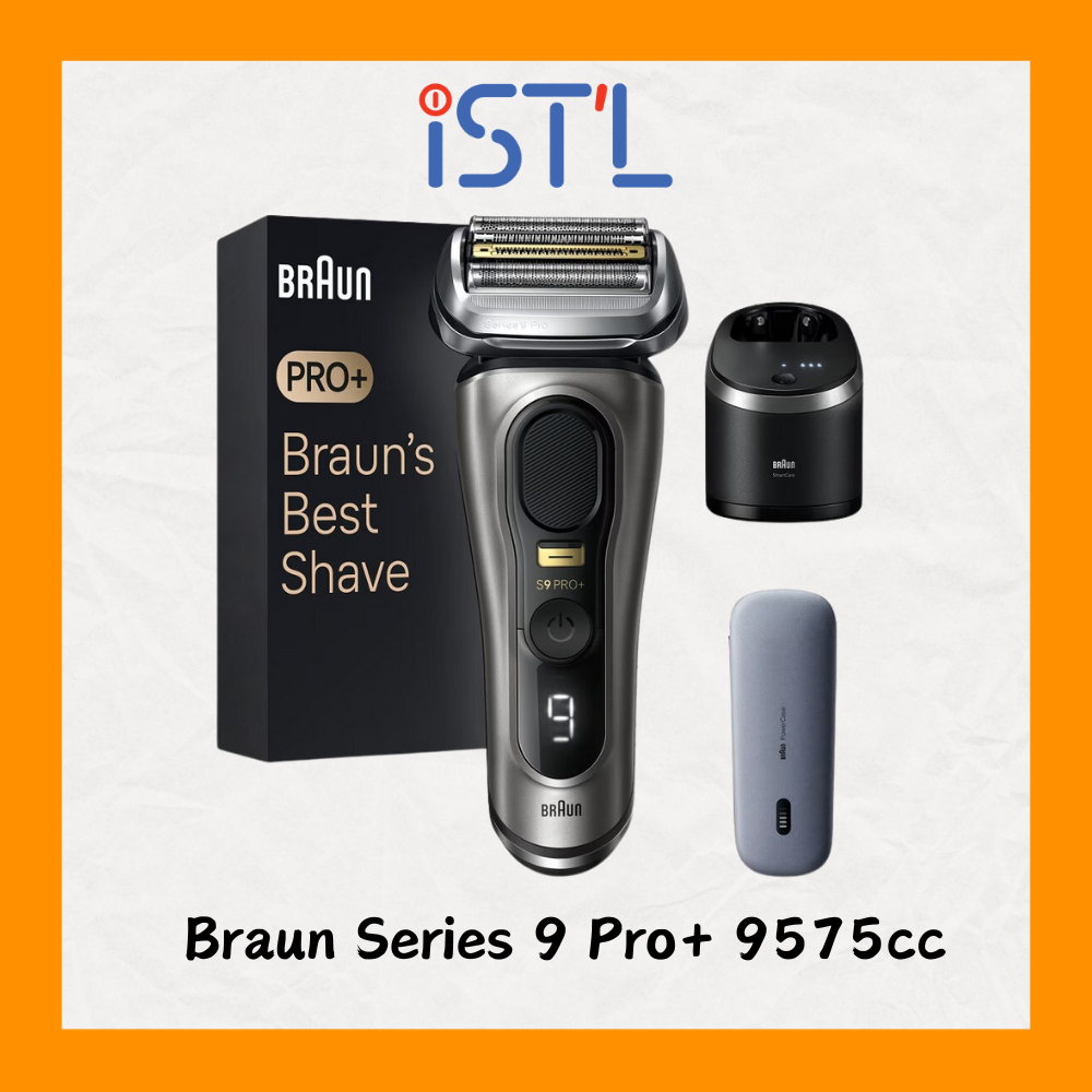 Braun Series 9 Pro+ 9575cc เครื่องโกนหนวดฟอยล์ไฟฟ้าแบบเปียกและแห้ง