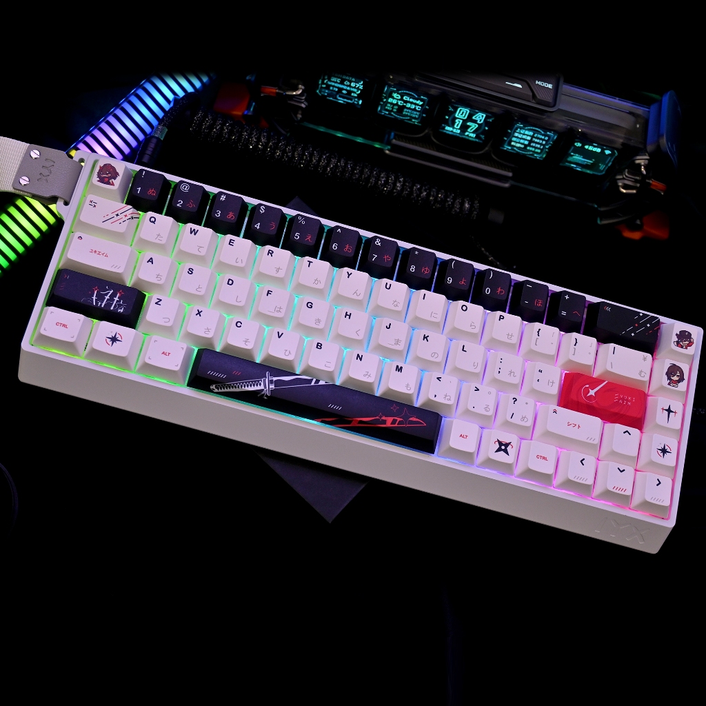 Woier 132 คีย์ Yuki Aim Dye Sublimation Thermal Keycaps PBT Cherry Profile Key Caps ชุด