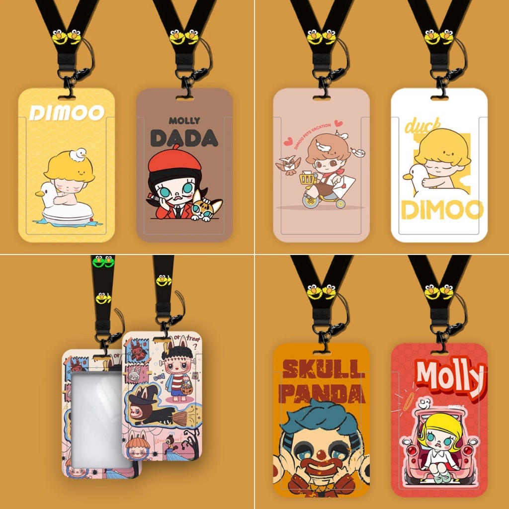 POP Mart MOLLY ป๊อปมาร์ทมอลลี่การ์ตูนนักเรียนน่ารักผู้ถือบัตรบัตรนักเรียนรถบัสผ่านบัตรการเข้าถึงบัตรบัตรทํางาน