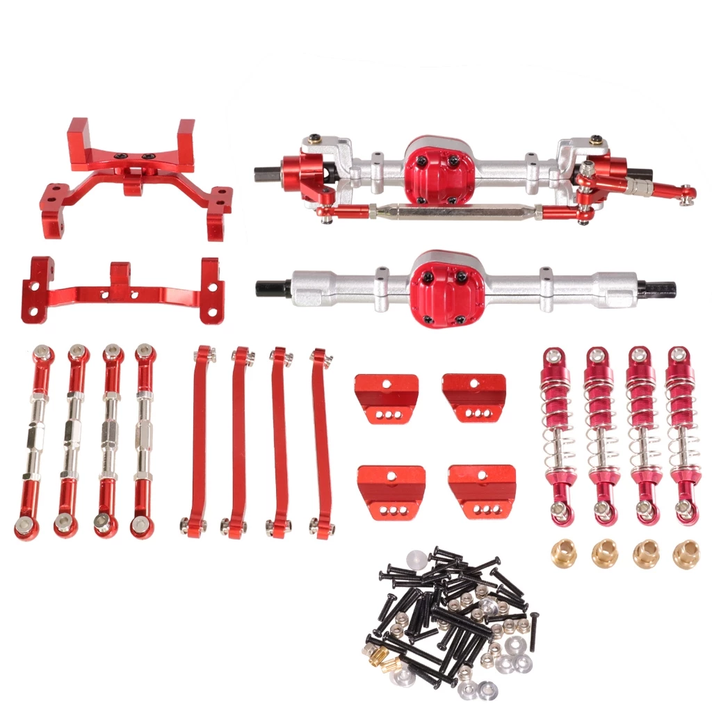 สําหรับ MN ใหม่ MN99s gen2 RC รถโลหะด้านหน้าด้านหลังเพลาโช้คอัพอัพเกรด Shock Tower ชุดพวงมาลัย Linkage Servo ที่นั่ง