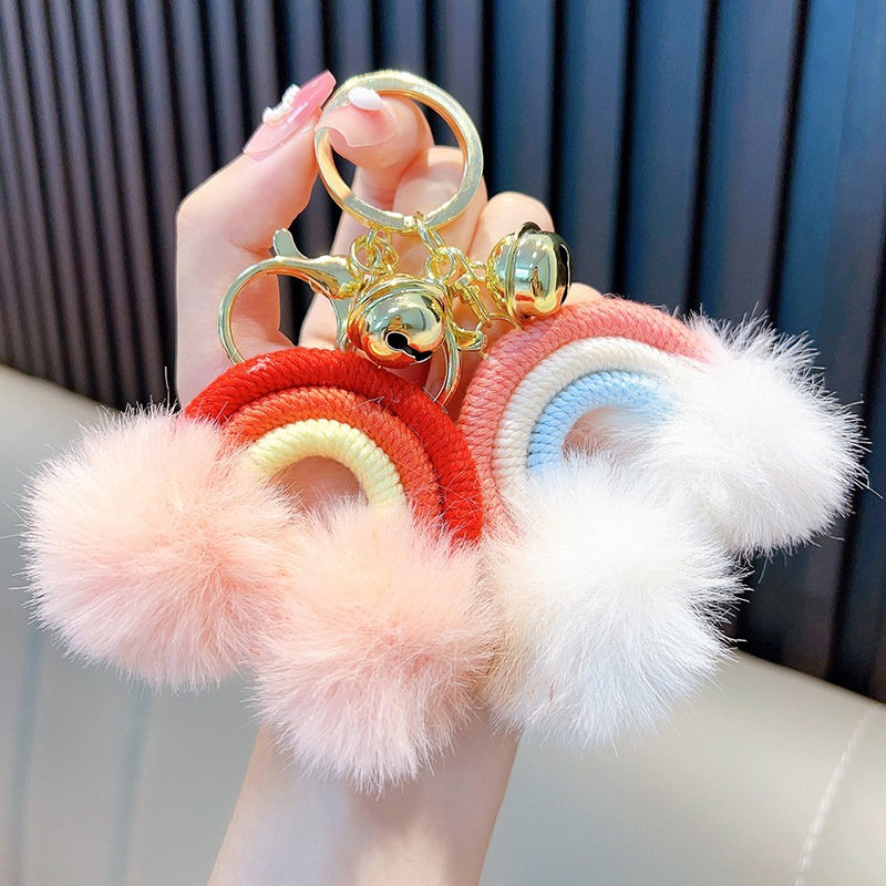 1pc Rainbow จี้ Key Chain Boho Handmade พวงกุญแจแฟชั่นอเนกประสงค์กระเป๋าจี้เครื่องประดับ