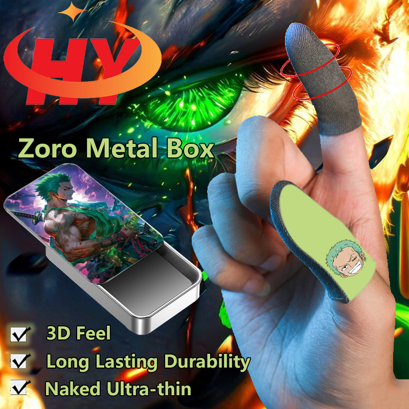 Hyone Pieceauron Gaming Finger Sleeve เกมมือถือถุงมือสําหรับ PUBG Breathable Finger Sleeve ปลายนิ้ว Anti-slip Silver Fiber Gaming Cover