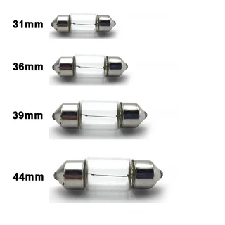 10 ชิ้น C5W 12V 24V หลอดไฟฮาโลเจนรถยนต์สําหรับป้ายทะเบียน Trunk แต่งหน้าไฟอ่านหนังสือ