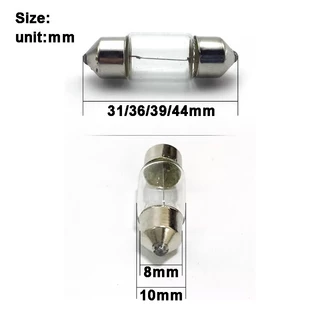 10 ชิ้น C5W 12V 24V หลอดไฟฮาโลเจนรถยนต์สําหรับป้ายทะเบียน Trunk แต่งหน้าไฟอ่านหนังสือ