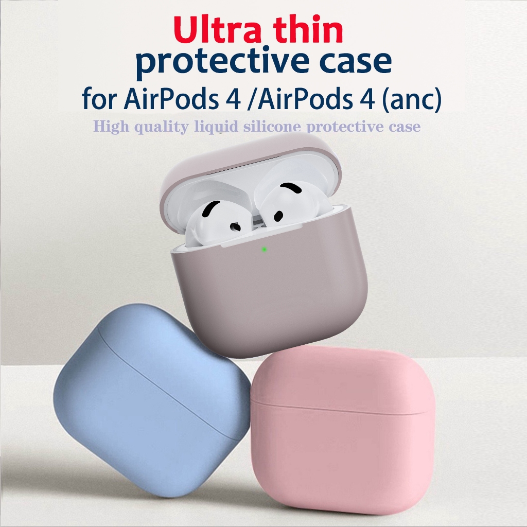 บางเฉียบด้านบนแยกสไตล์หูฟังสําหรับ AirPods 4th Generation หูฟังซิลิโคนสําหรับ AirPodsPro2 หูฟังป้องกันกรณีใช้งานร่วมกับ AirPods4ANC เคสป้องกัน