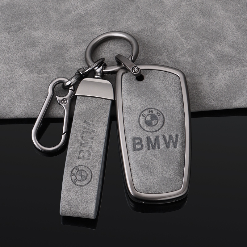 รถสังกะสีอัลลอยด์ + หนังสําหรับ BMW 1 3 5 7 Series X1 X3 X4 X5 F10 F15 F16 F20 F30 F18 F25 M3 M4 E34 อุปกรณ์เสริมพวงกุญแจ