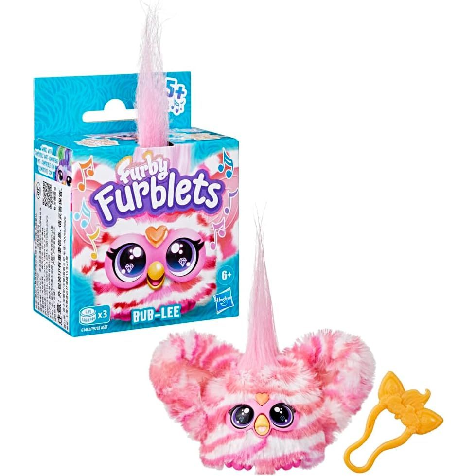 Furby Furblets Bub-Lee Mini Friend, 45+ Sounds & Music, Speaks Only Furbish, ของเล่นตุ๊กตาอิเล็กทรอน