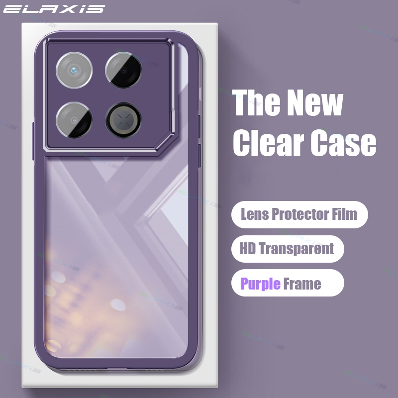Elaxis สําหรับ infinix GT 20 Pro 5G เคสโทรศัพท์พร้อมฟิล์มเลนส์โปร่งใสนุ่มกันกระแทกซิลิโคนใสคลุมทั้งหมด Anti-fall ฝาหลัง ES003