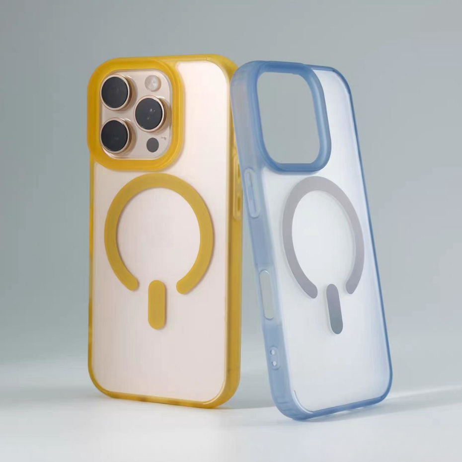 【Matte acrylic hard case/Yellow】เคส compatible for iPhone 15 13 14 12 11 case