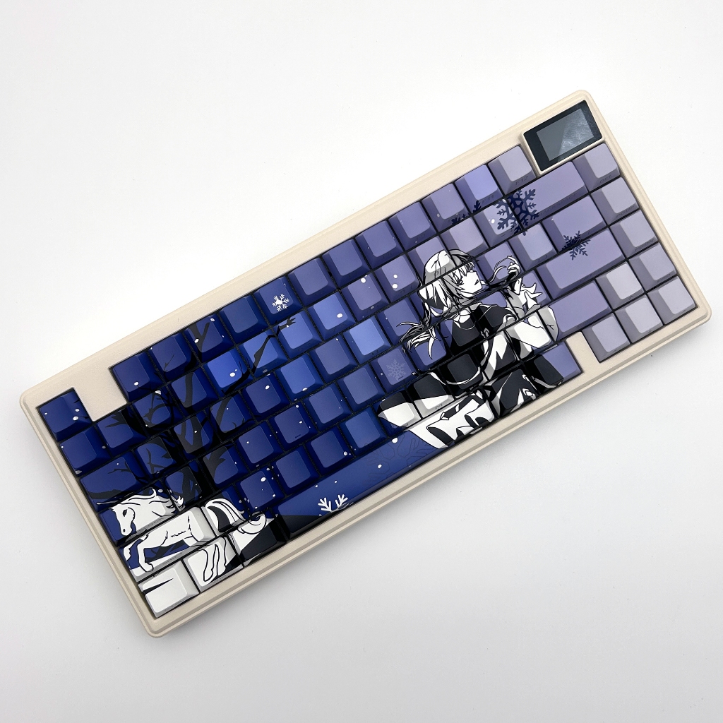 Xvx Sakura Raven2 Unicorn Cherry Profile Double shot 5 ด้าน Dye-Sub PBT Keycap Set (130-Key)