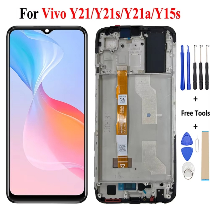 6.51 "หน้าจอสําหรับVivo Y21 Y21s Y21a LCD Y15sจอแสดงผลTouch Screen Digitizer AssemblyสําหรับVivo Y15