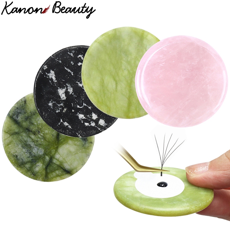 1 pc กาวกาวพาเลทคริสตัลหยกผู้ถือหิน Grafting เครื่องมือ Lash Eyelashes แต่งหน้า Eyelash Extension