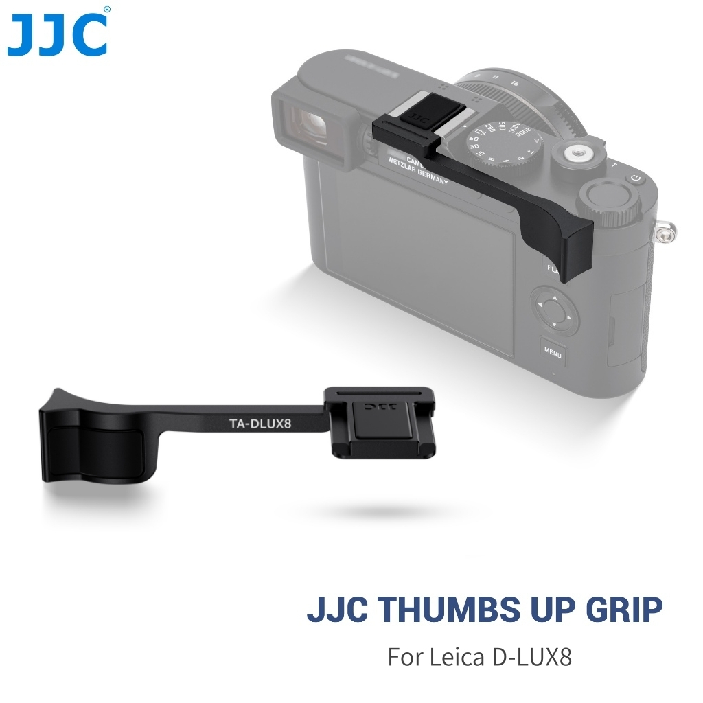 JJC D-Lux8 โลหะ Thumb Up Grip Hand Grip สําหรับ Leica D-Lux 8 DLUX8 ด้ามจับนิ้ว ปลอกสวมนิ้วหัวแม่มือ สําหรับกล้อง อุปกรณ์เสริมกล้อง