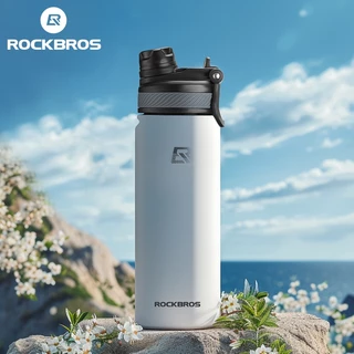 【TH Delivery】Rockbros แก้วสแตนเลส 304 ฉนวนสองชั้น เก็บความร้อน 12 ชั่วโมง ความจุ 550 มล. 650 มล. 1000/1200 มล. ดื่มตรงและหลอด ขวดน้ำกลางแจ้ง