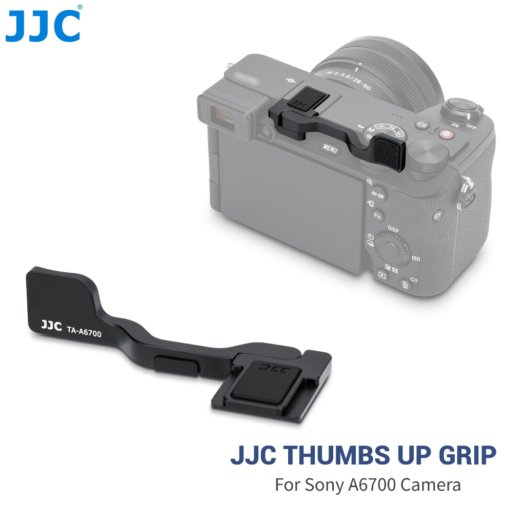 JJC TA-A6700 กล้องโลหะ Thumb Grip สําหรับ Sony A6700 ที่จับนิ้วหัวแม่มือกล้อง อะลูมิเนียมอัลลอย อุปกรณ์เสริม สําหรับ
