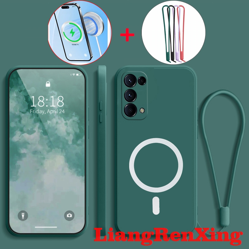 เคสสําหรับoppo RENO 5 5g oppo RENO 4 4g reno5 5Gเคสโทรศัพท์Softcaseซิลิโคนเหลวป้องกันเรียบกันกระแทกออกแบบใหม่ความงามไร้สายแม่เหล็กดูดYTBSWX01