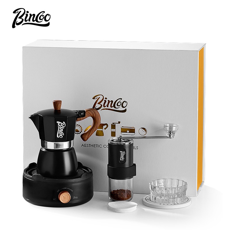 Bincoo Espresso Mocha Pot Gift Set Small Home Coffee Maker Set Birthday Holiday Gift Best