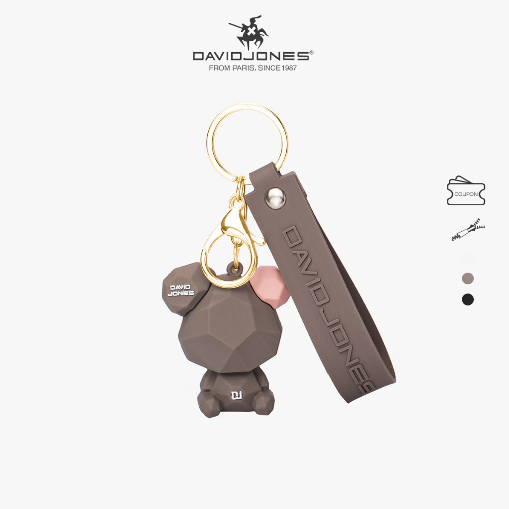 David Jones จี้หมี rhombohedral เครื่องมือกุญแจธรรมดา อุปกรณ์เสริมกระเป๋า