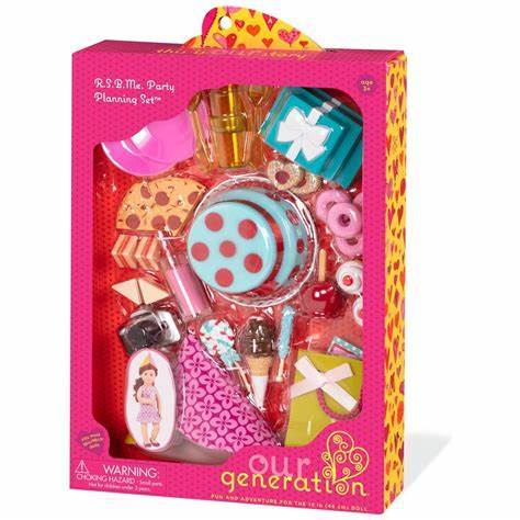 Our Generation R.S.Be.Me Party Planning Birthday Party Accessory Set for 18" Dolls Our Generation R.