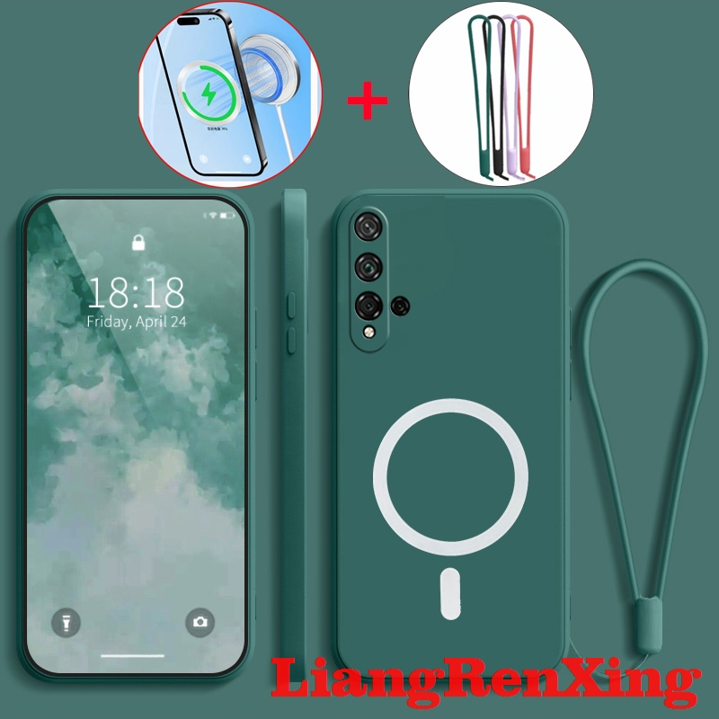 เคสสําหรับhuawei nova 5t huawei nova5 Tเคสโทรศัพท์SoftcaseซิลิโคนเหลวProtector Smoothกันกระแทกฝาครอบกันชนดีไซน์ใหม่ความงามไร้สายดูดแม่เหล็กYTBSWX01