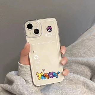 Pokemon Pixel สไตล์สําหรับ iPhone 17Promax ฝาครอบโทรศัพท์ 15Promax 16E 13 กันกระแทก iPhone สําหรับ iPhone 17 1615 14Promax 12 11 XS 8P 7P