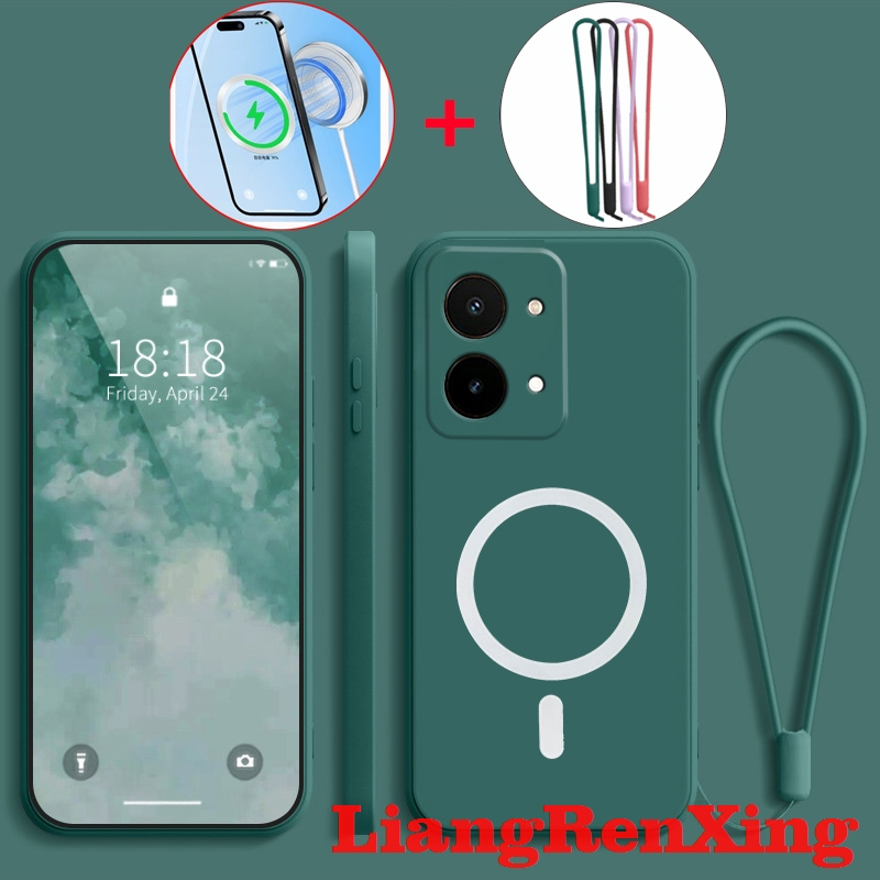 เคสสําหรับvivo Y28 4Gเคสโทรศัพท์SoftcaseซิลิโคนเหลวProtector Smoothกันกระแทกฝาครอบกันชนดีไซน์ใหม่ความงามไร้สายดูดแม่เหล็กYTBSWX01