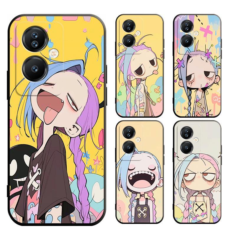Oppo A18 A38 A58 A98 A78 A54 A17K A93 A94 A92 A52 RENO 4F 5F PRO 4G 5G LOL Jinx Casing Soft Case Cov