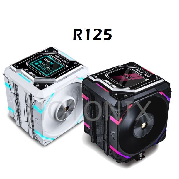 Valkyrie R125 CPU air cooler 7pcs ฮีทซิงค์ 2.4 นิ้ว LCD 245W สําหรับ LGA1700/1200/20xx/115x/AM5/AM4