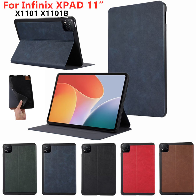 สําหรับ Infinix XPAD 11 FHD + WiFi LTE 4G แท็บเล็ต X1101 X1101B 11 นิ้ว 2024 แท็บเล็ตหนัง PU Flip Ca