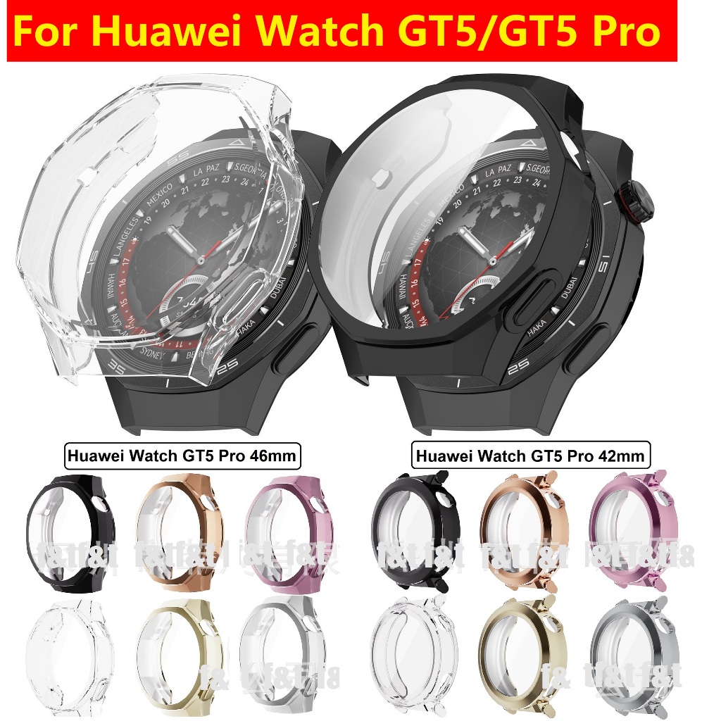 Full Covered เคส Huawei watch gt 5 pro Case Soft TPU เคส Huawei watch GT5 Case Full Protective Huawe