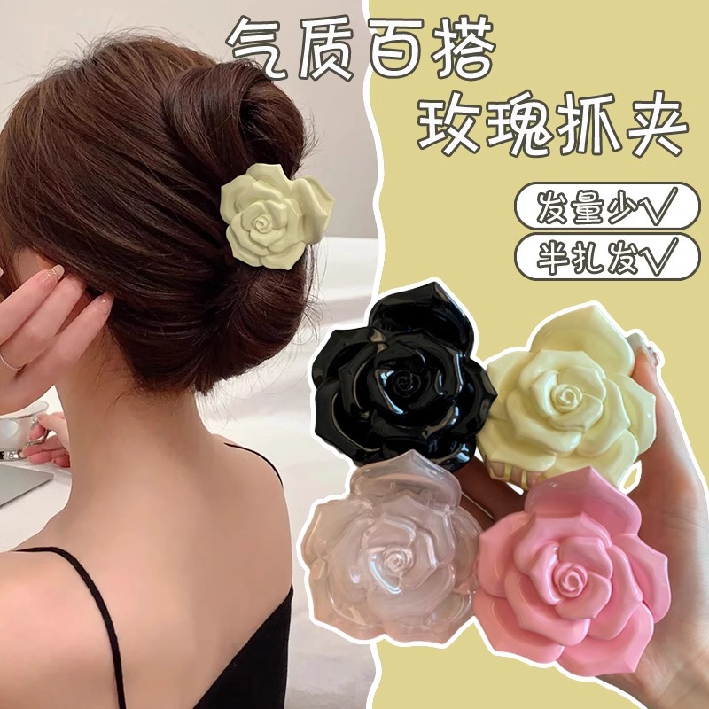 Jojo COCO กิ ๊ บกุหลาบสามมิติแฟชั ่ นที ่ หรูหราและหวาน Headwear สําหรับผู ้ หญิง