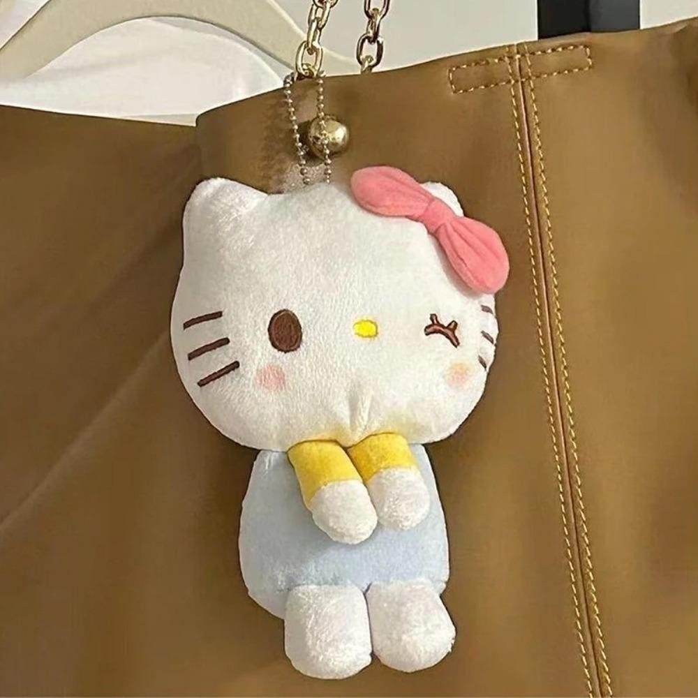 น่ารักการ์ตูนสร้างสรรค์ Non-Talking ตุ๊กตาของเล่น Sanrio Hello Kitty ตุ๊กตาตุ๊กตาจี้กระเป๋านักเรียนกระเป๋าเป้สะพายหลังตกแต่งสาวของขวัญใหม่