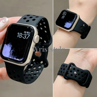 สายนาฬิกาข้อมือ ยางซิลิโคนนิ่ม ระบายอากาศ แบบเปลี่ยน สําหรับ applewatch S11 10 9 8 7 6 5 4 3 2 1 SE3 ULTRA iWatch 49 มม. 46 45 44 42 41 40 38