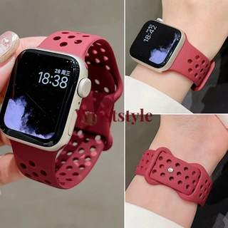 สายนาฬิกาข้อมือ ยางซิลิโคนนิ่ม ระบายอากาศ แบบเปลี่ยน สําหรับ applewatch S11 10 9 8 7 6 5 4 3 2 1 SE3 ULTRA iWatch 49 มม. 46 45 44 42 41 40 38