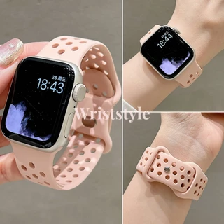 สายนาฬิกาข้อมือ ยางซิลิโคนนิ่ม ระบายอากาศ แบบเปลี่ยน สําหรับ applewatch S11 10 9 8 7 6 5 4 3 2 1 SE3 ULTRA iWatch 49 มม. 46 45 44 42 41 40 38
