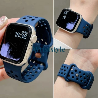สายนาฬิกาข้อมือ ยางซิลิโคนนิ่ม ระบายอากาศ แบบเปลี่ยน สําหรับ applewatch S11 10 9 8 7 6 5 4 3 2 1 SE3 ULTRA iWatch 49 มม. 46 45 44 42 41 40 38