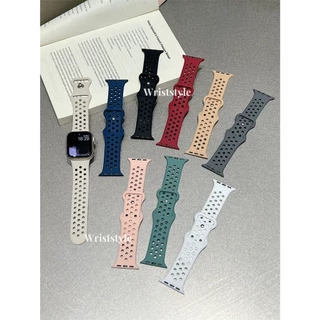 สายนาฬิกาข้อมือ ยางซิลิโคนนิ่ม ระบายอากาศ แบบเปลี่ยน สําหรับ applewatch S11 10 9 8 7 6 5 4 3 2 1 SE3 ULTRA iWatch 49 มม. 46 45 44 42 41 40 38