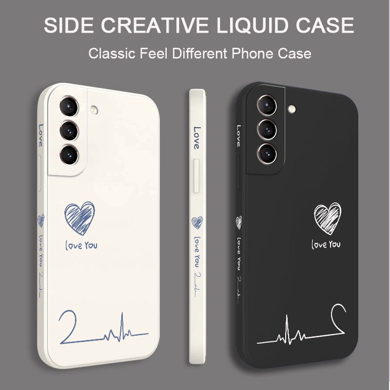SAMSUNG เคสโทรศัพท์สําหรับsamsung Galaxy S21 S20 FE Ultra Plus S10 S10E S9 5Gไฟฟ้ารักสบายรู้สึกปก