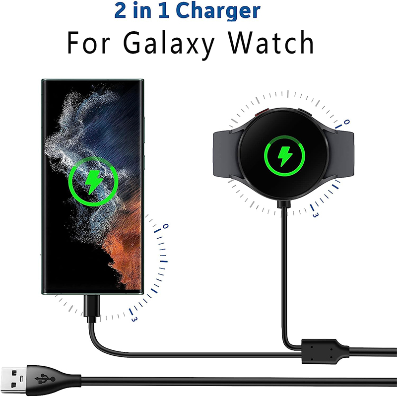 สายชาร์จไร้สาย Dock 2 in 1 Type-C PD สายชาร์จ 5V 1A สายชาร์จสําหรับ Samsung Galaxy Watch 4/4 Classic