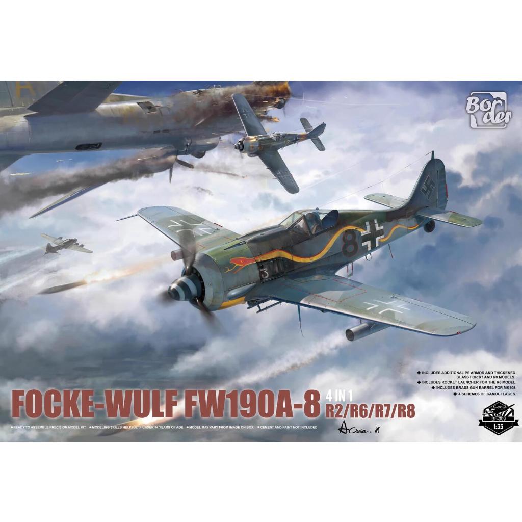 Border BF-009 1/35 Focke-Wulf Fw190 A-8 4in1 (R2/R6/R7/R8) ชุดโมเดลพลาสติก