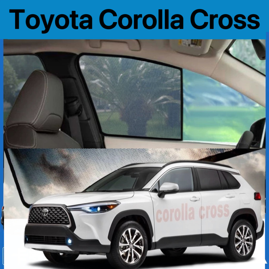 Magnetic Car Window Sunshade สําหรับ Toyota COROLLA CROSS 2021-2024 10 Series รถหน้าต่างผ้าม่าน Anti-ยุงรถ Sunshade UV ป้องกัน