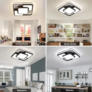 GOGEOUS โคมไฟเพดาน LED บางเฉียบ เฟรมอลูมิเนียม+PC ความสว่างสูง ปรับแสง3โทน พร้อมรีโมทคอนโทรล ดีไซน์มินิมอล ติดตั้งง่าย เหมาะห้องนั่งเล่น ห้องนอน รับประกัน 3 ปี